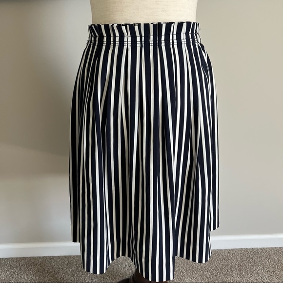 J. Crew Factory Pull-On Nautical Striped Skirt with Gathering at the Waist - Picture 7 of 11